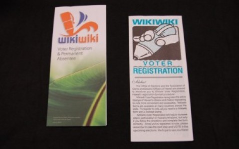 Wikiwiki Voter Registration Forms Available at Public Libraries